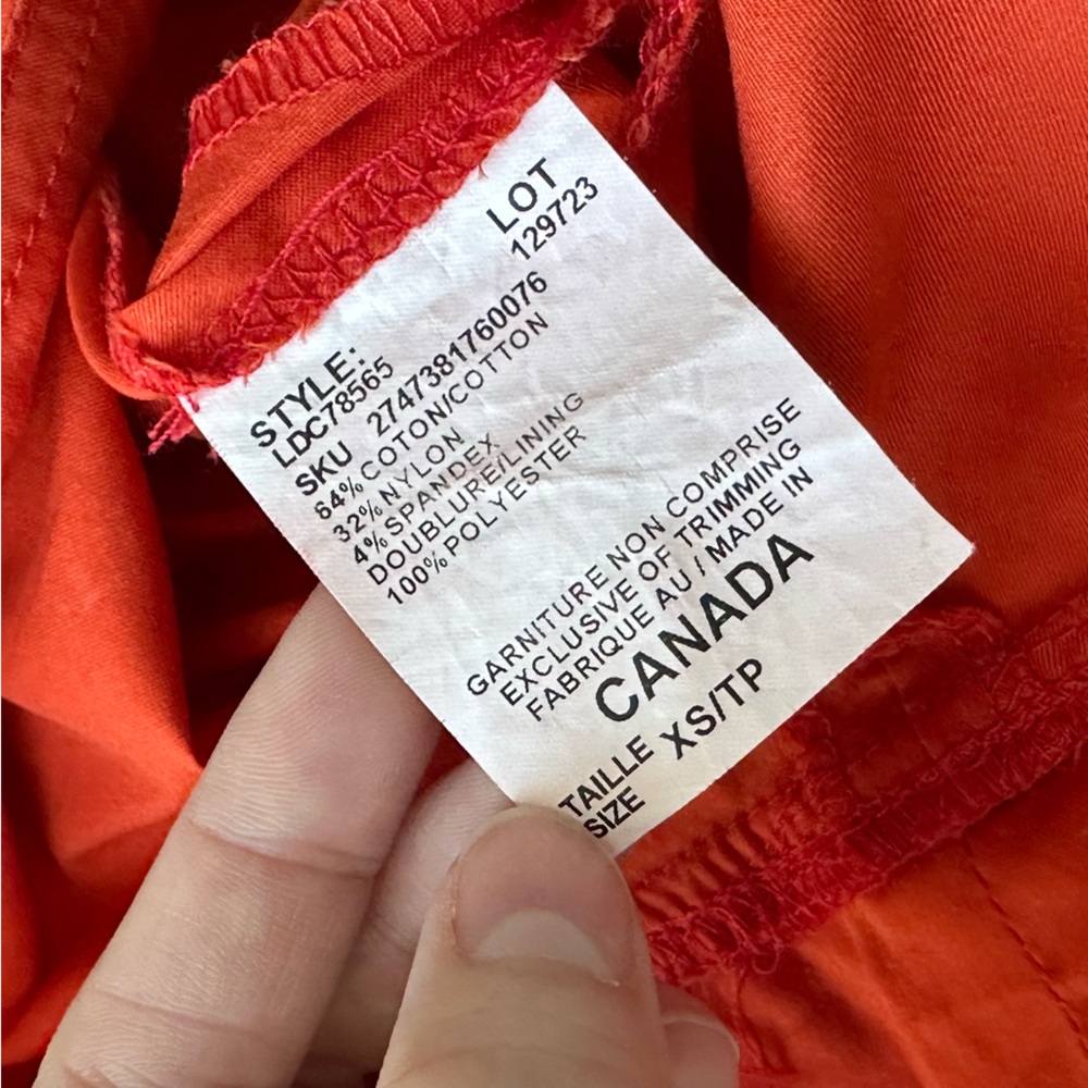 Vintage Le Château Rust Orange Fit & Flare Midi Dress XS Made in Canada - Picture 9 of 10